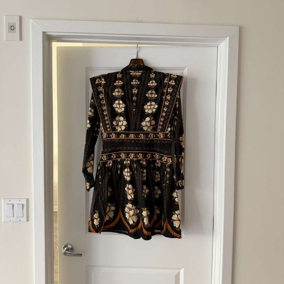 Farm Rio Black Bold Flowers Mini Dress - Picture 4 of 8